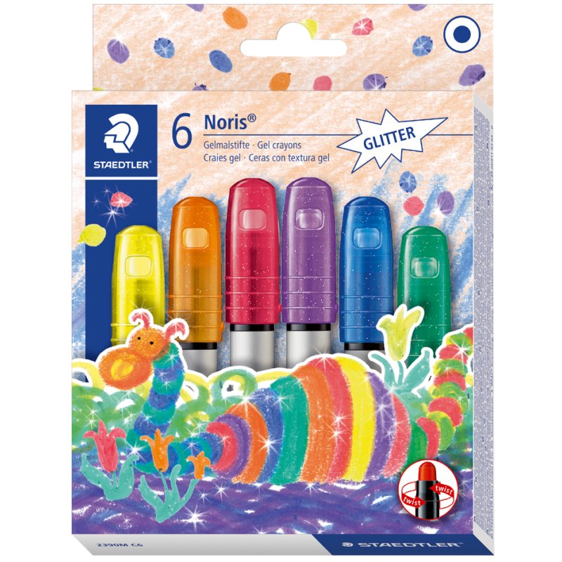 STAEDTLER crayons de couleur Noris Glitter, couleurs métalliques, 6 pièces